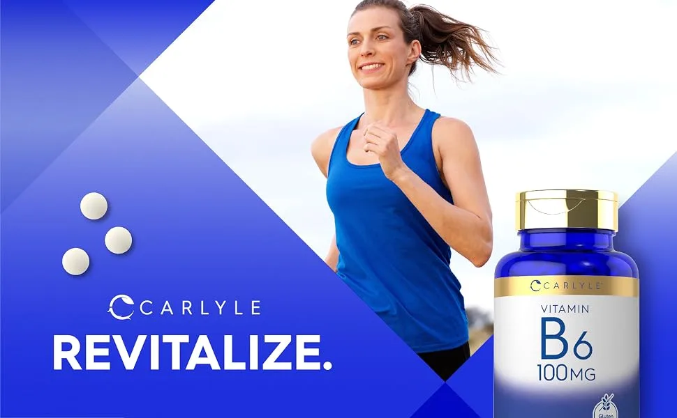 Carlyle Vitamin B6 100mg | 250 Tablets | Vegetarian, Non-GMO, Gluten Free - product information 6