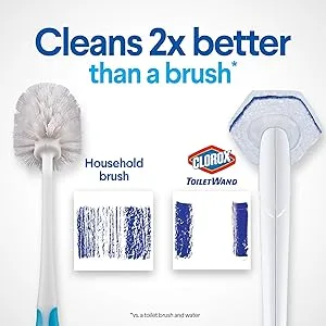 Clorox ToiletWand Disinfecting Refills, Disposable Wand Heads - 6 Count (Package May Vary) 6 Count (Pack of 1) - scrubbing;bubbles;septic;stainless;steel;strongest;tabs;and;holder;set;brushes;refill;deodorizer
