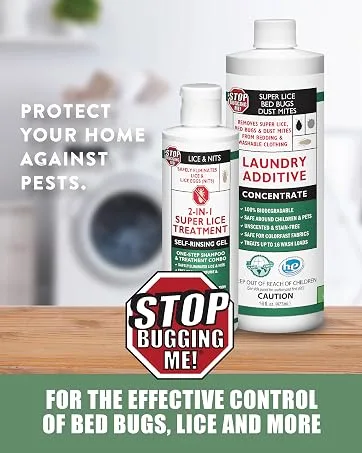 Stop Bugging Me! All-Natural 2-in-1 Super Lice Treatment Gel Shampoo, 8 oz | Safely Eliminates Lice and Lice Eggs - Ecoclear Products