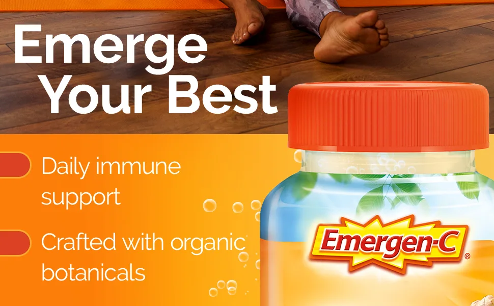 Emergen-C Citrus-Ginger Gummies, Turmeric and Ginger, Immune Support Natural Flavors with High Potency Vitamin C, 36 Count - Daily immune support, crafted with organic botanicals