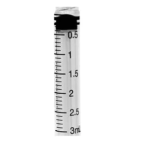 3ml Syringe Sterile with Luer Lock Tip - No Needle - Individually Sealed - Great for Medicine, Feeding Tubes, and Home Care - 10 Count - scale