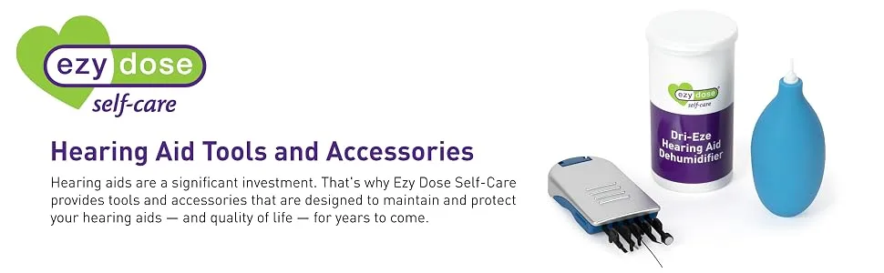 ACU-Life 5-in-1 Hearing Aid Cleaning Kit, 1 Count - ezy dose ezy-dose self-care self care hearing aid cleaning tools accessories blower kit dehumidifier