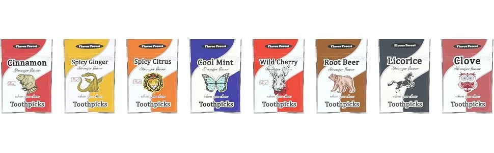 Hot Cinnamon Toothpicks 100ct - flavor forest toothpick packs
