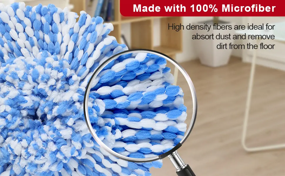 3 Pack Mop Replace Heads Compatible with O Cedar Spin Mop 2-Tank System, Spin Mop Refill Heads Replacements, Easy to Replace, Microfiber, Machine Washable - Spin Mop Refill Heads Replacements
