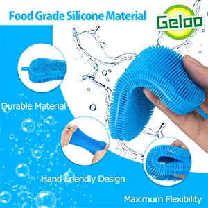 Geloo Silicone Sponge Dish Sponges, Silicone Sponge Dish Washing Kitchen Gadgets Brush Accessories, Kitchen Sponge Double Sided Cleaning Sponges ( 3 Pack ), Blue+Grey+Green (aa2) - kitchen sponge