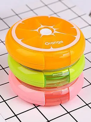 Pill Cases Pill Box Weekly 3 Times 7 Compartments Large Medicine Pill Organizer (Group 3PCS) - pill box 3pcs