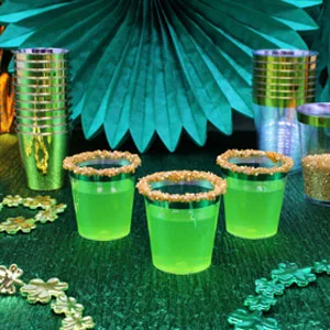 Just Artifacts Premium Disposable Drinking Striped Paper Straws (100pcs, Green) - shots