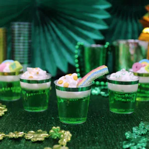 Just Artifacts Premium Disposable Drinking Striped Paper Straws (100pcs, Green) - shots