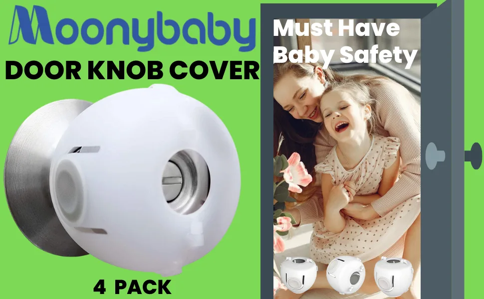 Moonybaby Door Knob Child Proof, 4 Pack, White - product information 8
