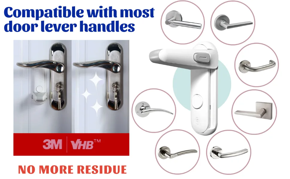 Moonybaby Door Locks for Kids Safety, 2 Count, White - product information 10
