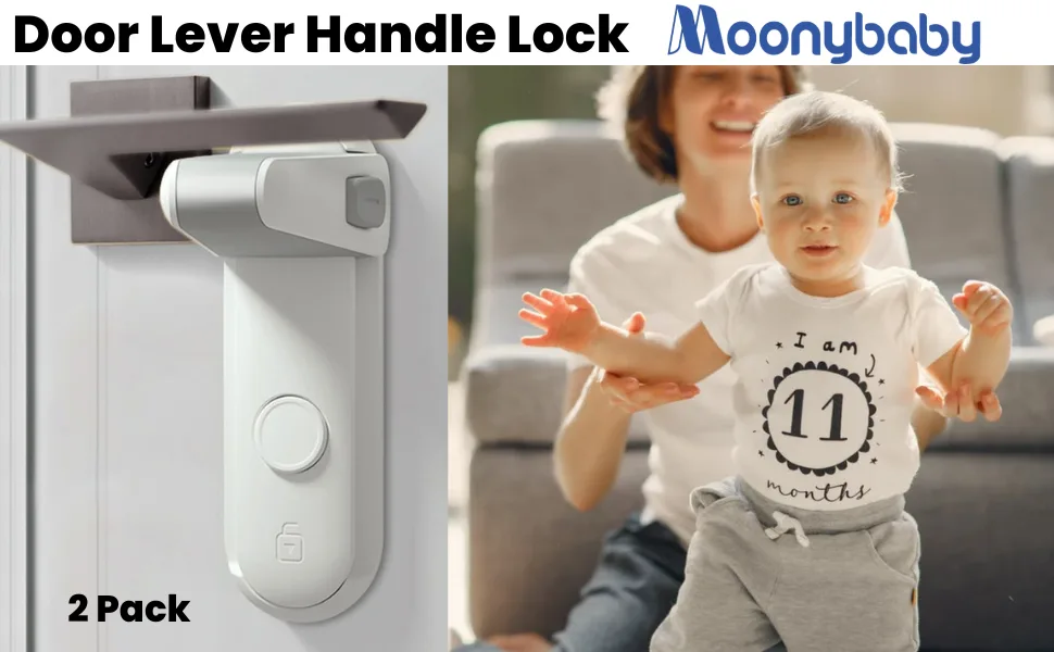 Moonybaby Door Locks for Kids Safety, 2 Count, White - product information 8