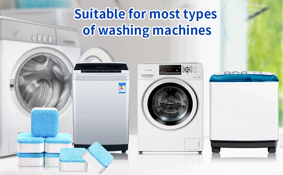 NATRUTH Washing Machine Cleaner Descaler 30 Pack Deep Cleaning Washer cleaner Tablets For HE Front Loader & Top Load Washer - Suitable for most types of washing machines