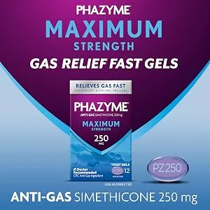 Phazyme Maximum Strength Gas & Acid Relief, Works Fast, Cherry Flavor, 24 Chews (Packaging May Vary) - Phazyme Portfolio