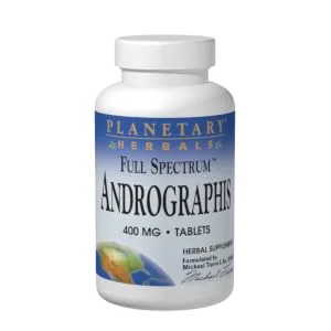 Planetary Herbals Full Spectrum Andrographis 400mg - Ayurvedic Herb - 60 Tablets 60 Count (Pack of 1) - Planetary Herbals Full Spectrum Andrographis Bottle
