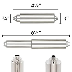 Universal Plastic Spring Loaded Toilet Paper Roll Holder Replacement , Chrome (1, Chrome) 1 Chrome - product information 4