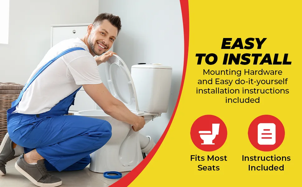 White Plastic Toilet Seat Hinge Replacement with Bolts Screw and Nuts - product information 5