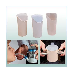 SP Ableware Nosey Cup - Sandstone (745930012) - SP Ableware Maddak Drinking Aids Cups Mugs Water Bottles Handicapped Disability Seniors Elderly