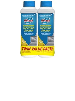 Summit Brands DM03N-SS Glisten Dishwasher Magic Machine Cleaner and Disinfectant, 12 Fl Oz Bottle, 2-Pack , White - Glisten Dishwasher Cleaner & Disinfectant