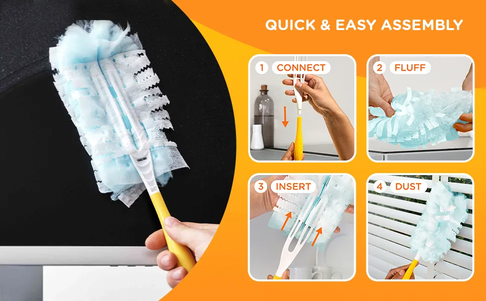 Swiffer 180 Dusters Refills, Unscented, 12 Count 12 Count (Pack of 1) - Quick & Easy Assembly