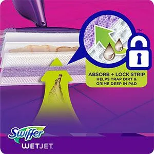 Swiffer Wetjet Hardwood Mop Pad Refills for Floor Mopping and Cleaning, All Purpose Multi Surface Floor Cleaning Product, 17 Count - wetjet refills