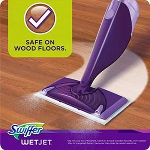 Swiffer Wetjet Hardwood Mop Pad Refills for Floor Mopping and Cleaning, All Purpose Multi Surface Floor Cleaning Product, 17 Count - wetjet refills