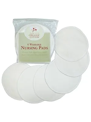 TL Care Nursing Pads Made with Organic Cotton, Natural Color, 6 Count 6 Count (Pack of 1) - 11008