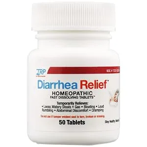 The Relief Products Diarrhea Relief Fast-Dissolving Tablets, 50 Count - Diarrhea Relief