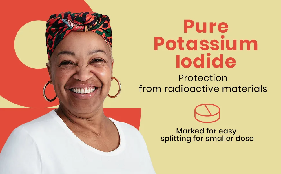 1 Pack KI Potassium Iodide Tablets with Calcium Carbonate - 130 mg per Serving, Total 75 Tablets 1-Pack - radiation pills