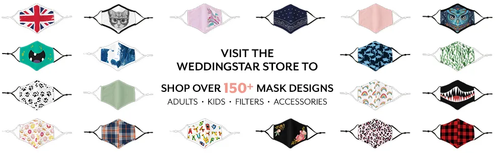 Weddingstar PM 2.5 Disposable Mask Filters 5-Layer Carbon Technology - 10 Pack Adult Size 10.0 - weddingstar washable cloth face mask reuseable adjustable