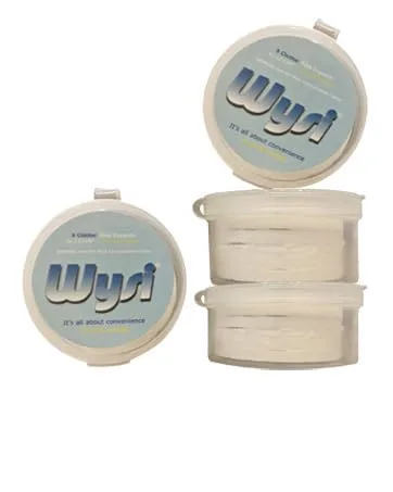 WYSI Multi-Purpose Expandable Wipes, Just Add Water - 100 Compressed Tablets and Travel Tube - 4 refillable carry cases, 2 front view 2 side view
