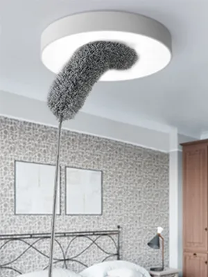 Microfiber Feather Duster - an 100 inch Extendable and Bendable Long Handle Dusters for Dust and Cobweb Cleaning All-Round Home Cleaning Gray - product information 4