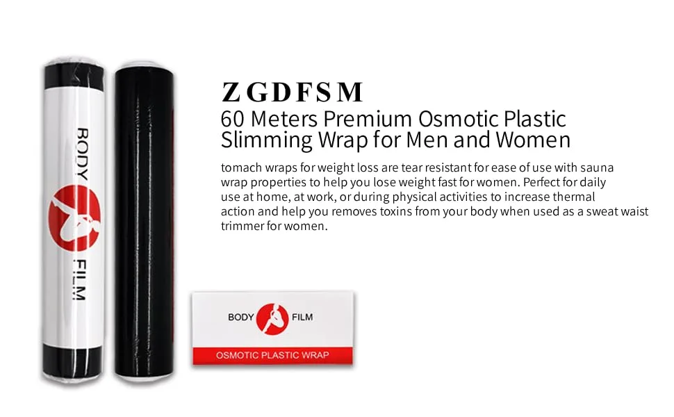 ZGDFSM 60 Meters Premium Black Osmotic Plastic Slimming Body Wrap Film (FBA) - product information 6