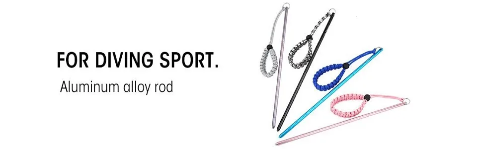 Scuba Diving Stick Pointer Aluminum Alloy Lobster Tickle Stick Tank Banger Pointer Rod with Wrist Lanyard Royal Blue - product information 4