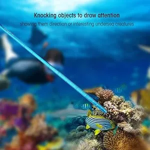 Scuba Diving Stick Pointer Aluminum Alloy Lobster Tickle Stick Tank Banger Pointer Rod with Wrist Lanyard Royal Blue - product information 6