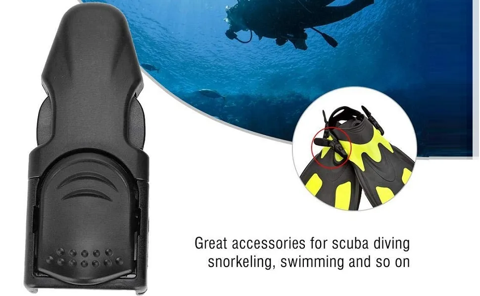 Alomejor Fin Strap Buckles Replacement Adjustable Swimming Fin Flippers Buckles Replacement Spare Accessories for Scuba Diving Diver - product information 18