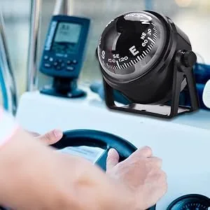 Alomejor Boat Compass Vehicle Car Boat Navigation Compass Ball Compass for Outdoor Camping Hiking Mountaineering - product information 4