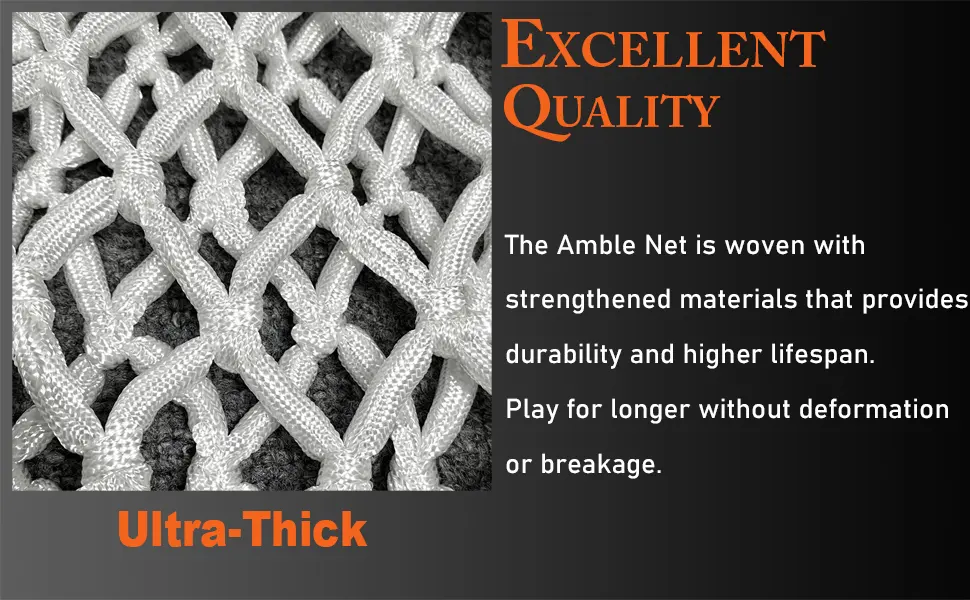 Amble Basketball Net Replacement Heavy Duty Net in All Weather for Indoor and Outdoor - 12 Loops Rim 1 Pack - product information 3