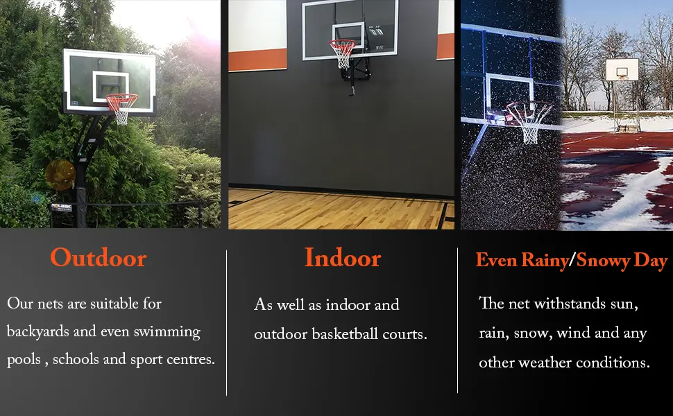 Amble Basketball Net Replacement Heavy Duty Net in All Weather for Indoor and Outdoor - 12 Loops Rim 1 Pack - product information 5