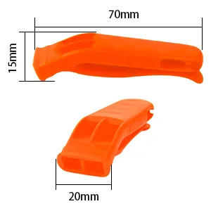20 Pcs Emergency Safety Whistle Plastic Whistles Set with Lanyard Red and Orange - whistle