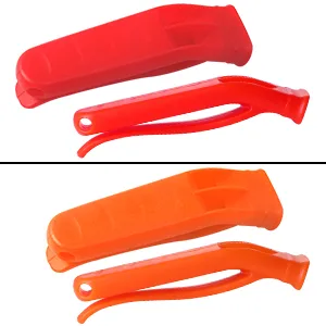 20 Pcs Emergency Safety Whistle Plastic Whistles Set with Lanyard Red and Orange - whistle