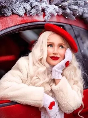 Women French Wool Beret Hats - Solid Color Classic Beanie Winter Cap Black - red beret