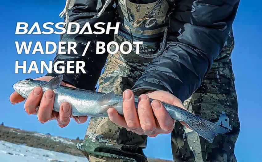 BASSDASH Fishing Wader Boot Hanger Adjustable Strap for Storage Drying - wader hanger