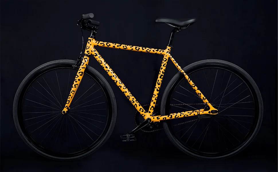 Bookman Reflective Stickers, Leopard Print - Hard Surface Stickers - 1 Sheet (3.74 x 4.53 inches) One Size Black - bike stickers decals reflective bicycle stickers bike stickers reflective