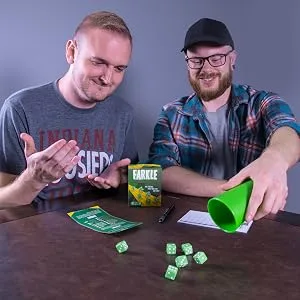 Brybelly Farkle: The Family Dice Game | Fun Dice Game for Game Nights | 1 Cup & Dice | 1 Player Game Only 1 Pack - in use