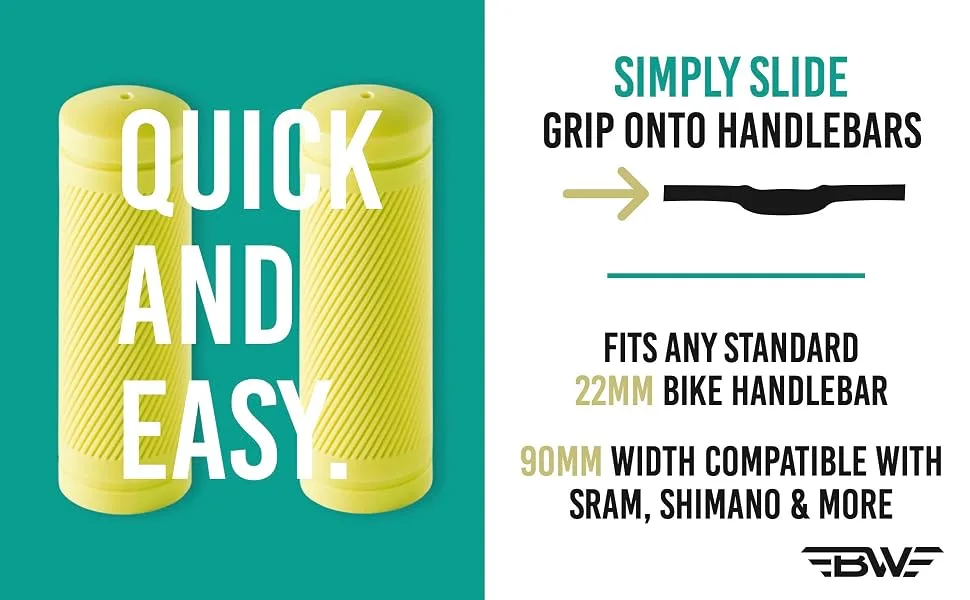 BW USA 90mm Twist Shift Grips  Grip Shift and Revoshift Compatible  Multiple Color Options Available Black - Quick and easy installation, Fit standard 22mm bike handlebar, Double locking with aluminum hex 90mm
