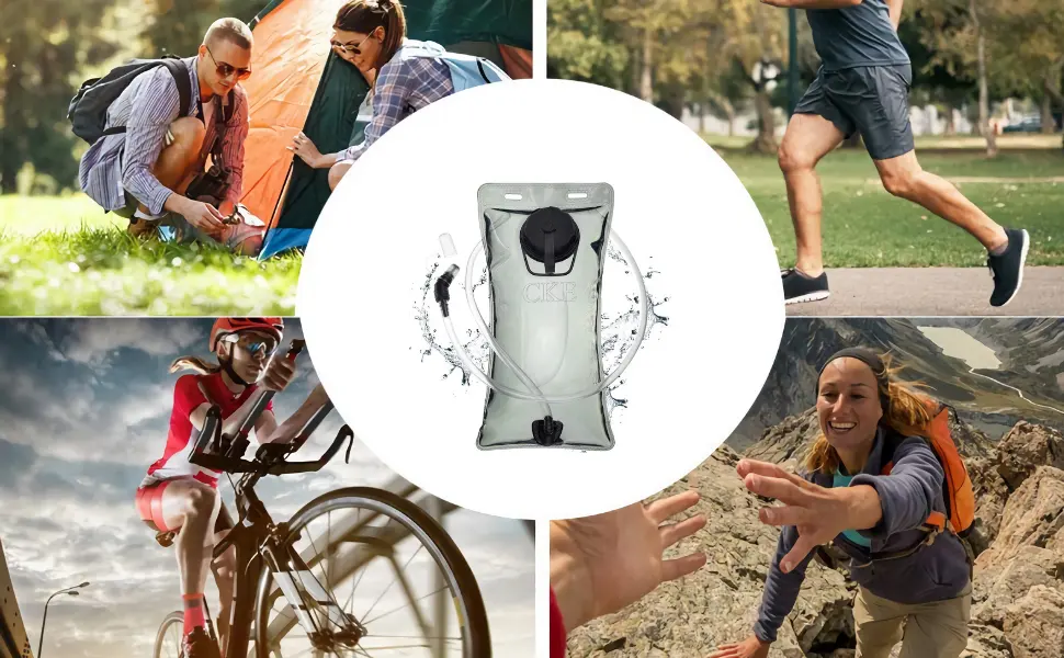 CKE Hydration Bladder 2L/70-Ounce 3L/100-Ounce for Water Backpack Hydration Pack Hydration Backpack for Running Hiking Biking Climbing 2L-Gray - water bladder for running