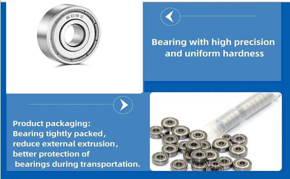 608-Z Shielded Sealed Miniature Skateboard-Bearings - 8x22x7mm, 10 Pcs , Used in Longboard and Scooters Machinery, Roller Skates (10) - Shielded sealed miniature bearings