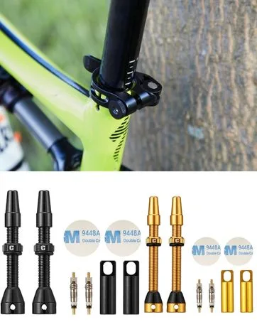 Corki Quick Release Bicycle Seatpost Clamp Sandblasting Anodised Aluminum Alloy 31.8MM Black KC89 Black 31.8mm - Tubeless Valve _ Seatpost Clamp