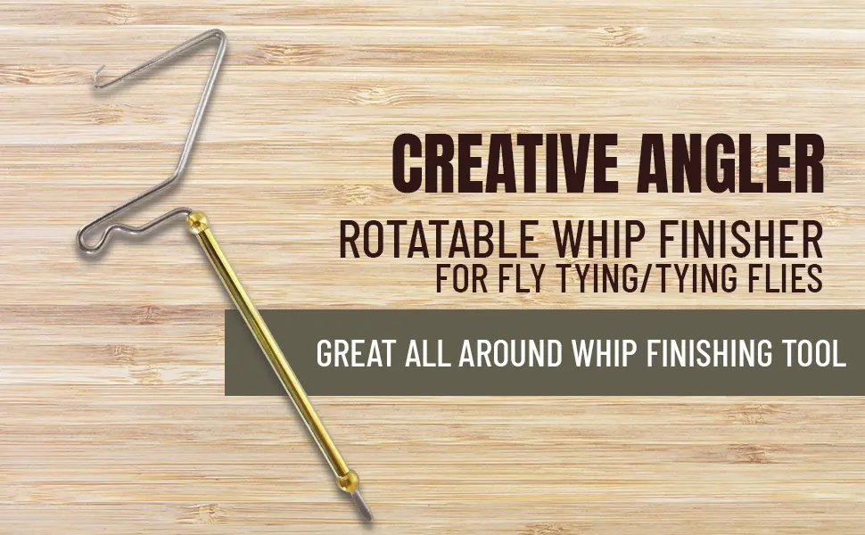 Creative Angler Rotatable Whip Finisher for Fly Tying/Tying Flies - Fly-trying-kitfishing-tool-vise-tools-knot-jig-tieing-supplies-starter-materials-bobbin-hackle
