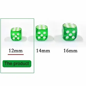 100 Pieces 12MM Small 6 Sided Dice Set Translucent Colors Dice, with Black Pouch for Board Game - D028-300-300-1